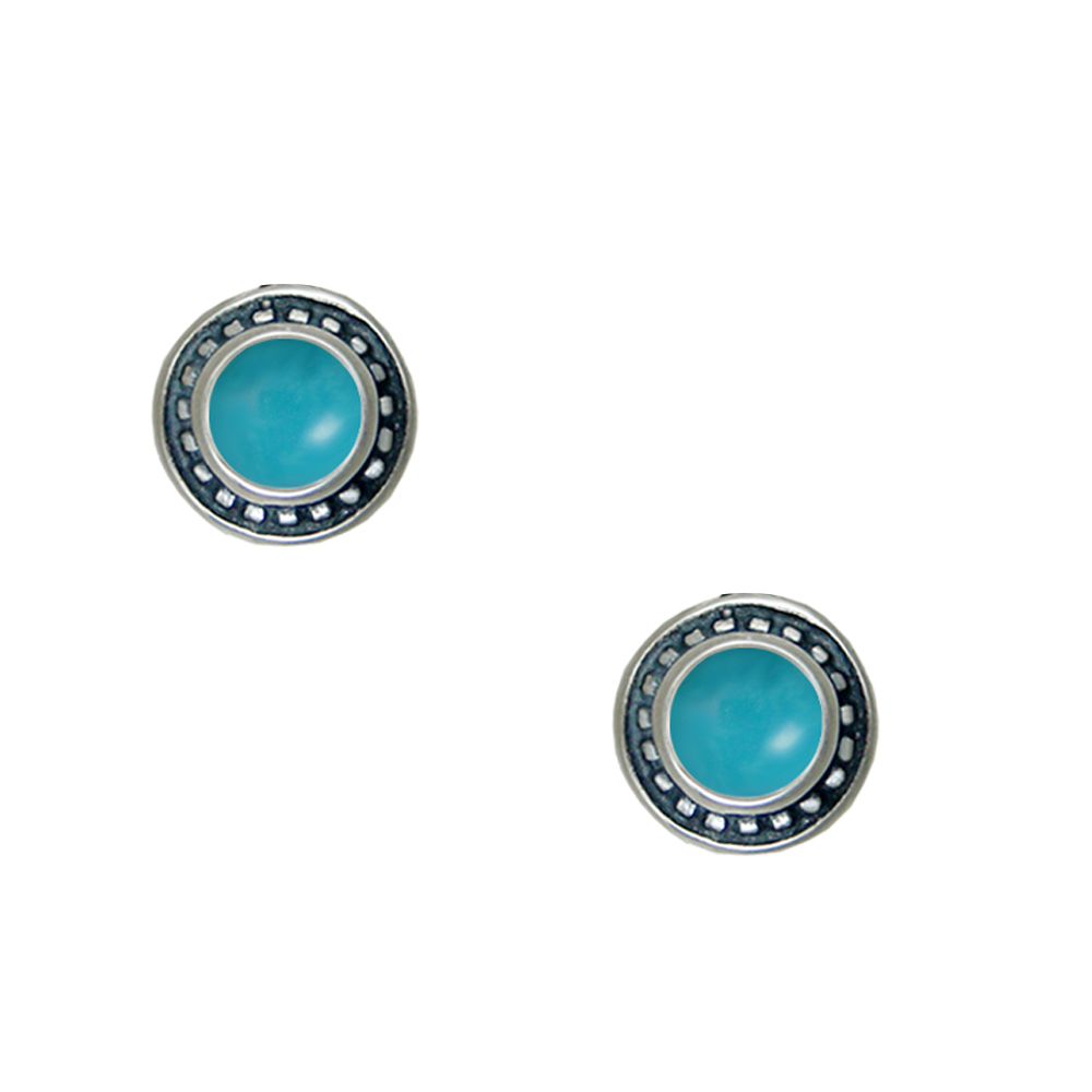 Sterling Silver Petite Turquoise Post Stud Earrings